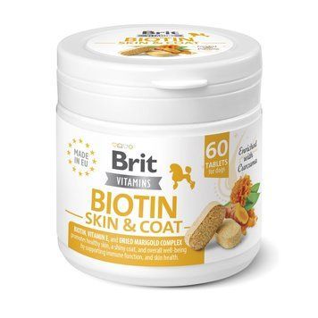 Brit Vitamins Biotin Skin & Coat Care вітаміни для шкіри та шерсті у собак, 60 табл. 719 грн фото