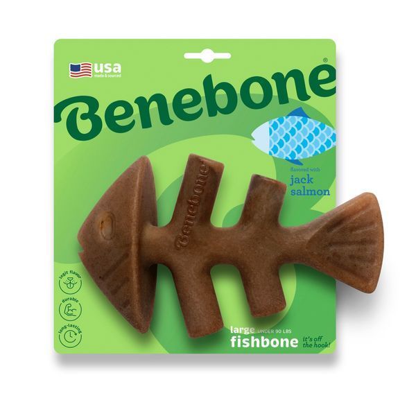 Benebone Fishbone Salmon игрушка для собак со вкусом лосося, 21 см