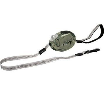 Flamingo Dogx2GO Belt Glassy L рулетка для собак до 35 кг, стрічка 2 м, сіра 889 грн фото
