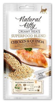 Natural Kitty Creamy Treats Chicken with Quinoa рідкі ласощі для котів з куркою, 4 шт х 12 гр 106 грн фото