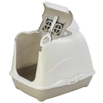 Moderna Flip Cat туалет закрытый для кошек, 50 см х 39 см х 37 см, серый 1 225 грн фото
