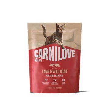 Carnilove Active Lamb & Wild Boar Sterilised сухий корм для стерилізованих котів з ягнятком та кабаном, 400 гр 459 грн фото