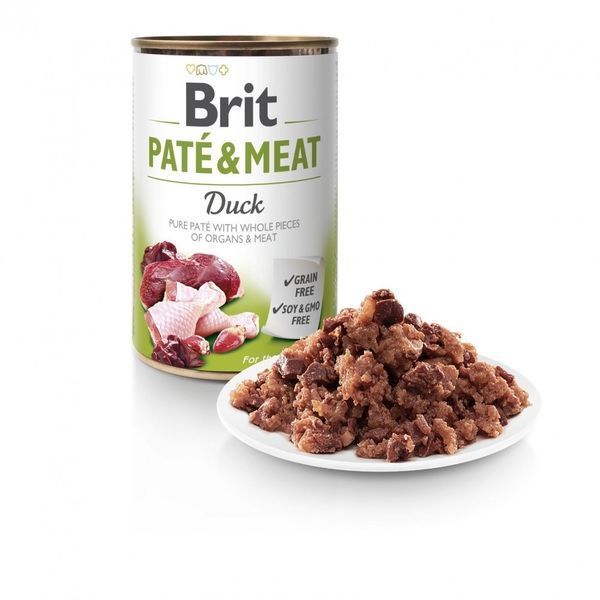 Brit Pate & Meat Dog Duck вологий корм з качкою для собак, 400 гр
