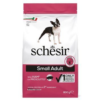 Schesir Dog Small Adult Ham сухий корм із шинкою для собак малих порід, 800 гр 404 грн фото