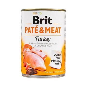 Brit Pate & Meat Dog Turkey вологий корм з індичкою для собак, 400 гр 169 грн фото