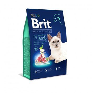 Brit Premium Cat Sensitive сухий корм з ягнятком для котів, 8 кг 2 599 грн фото
