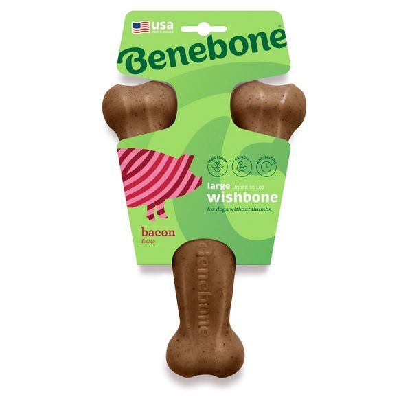 Benebone Wishbone Bacon іграшка для собак зі смаком бекону, 21 см 1 179 грн фото