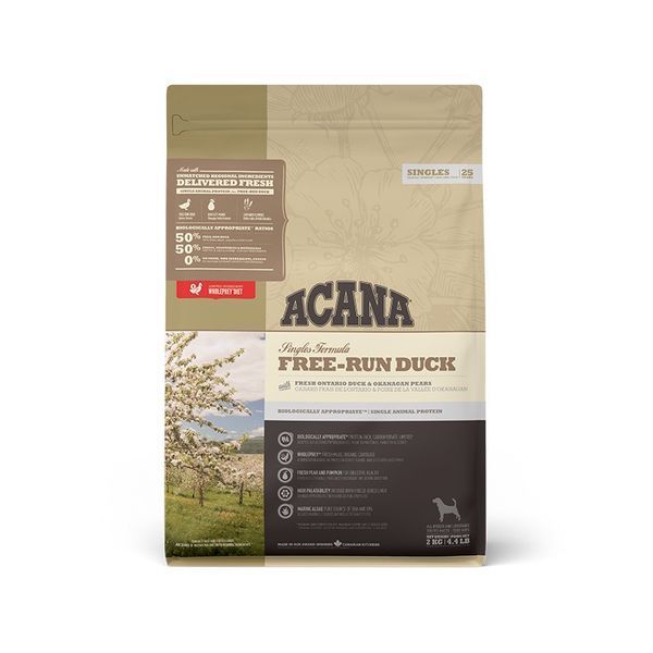 Acana Free-Run Duck сухой корм монопротеиновый для собак всех возрастов 2 кг 1 776 грн фото