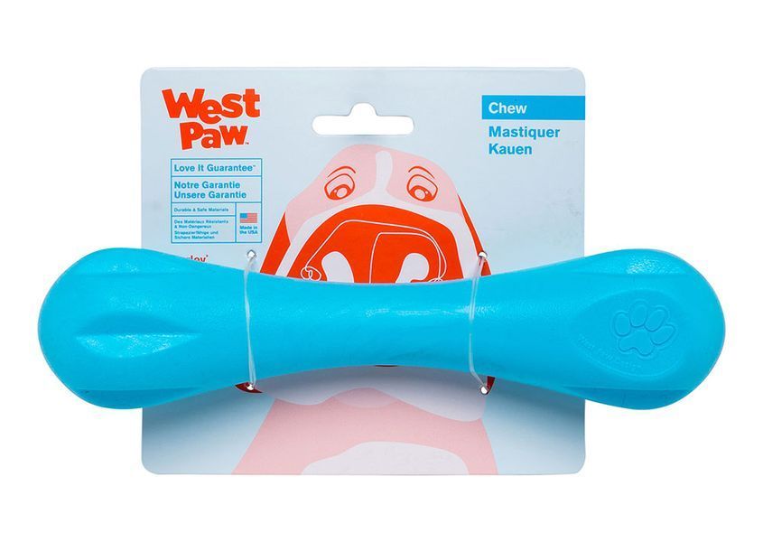West Paw Hurley Dog Bone игрушка для собак голубая, 21 см