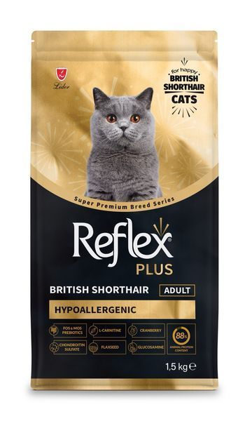Reflex Plus British Shorthair Adult сухой корм для котов породы британская короткошерстная, 1.5 кг 740 грн фото