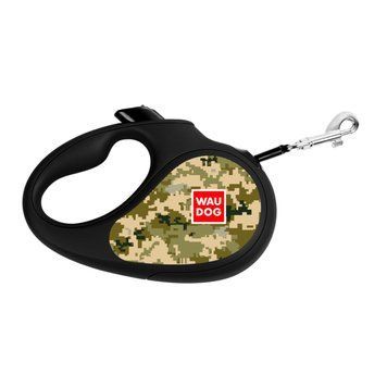 Waudog R-Leash S рулетка для собак з малюнком "Мілітарі", стрічка, 5 м 585 грн фото