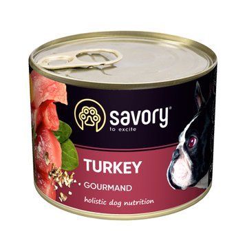 Savory Dog Adult Turkey вологий корм з індичкою для дорослих собак 200 гр 97 грн фото