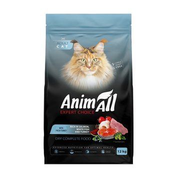 Animall Cat Salmon, White Fish and Turkey сухий корм для котів з лососем, білою рибою та індичкою, 12 кг 4 479 грн фото