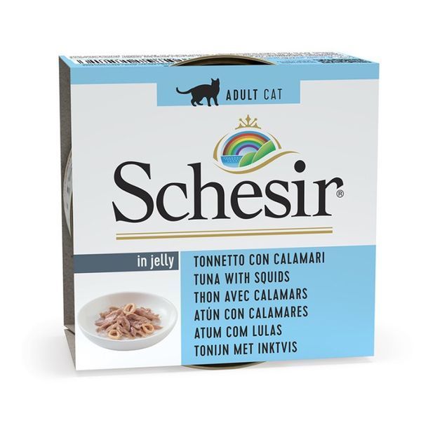 Schesir Tuna With Squid вологий корм для котів з тунцем та кальмаром, 85 гр 104 грн фото