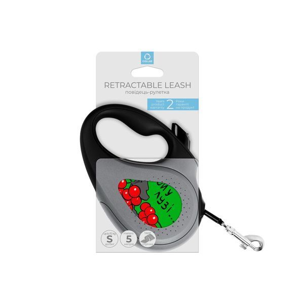 Waudog R-Leash S рулетка для собак с рисунком "Калина", лента, 5 м 585 грн фото