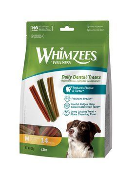 Whimzees Stix M лакомства для чистки зубов у собак крупных пород, 14 шт