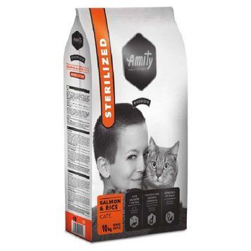 Amity Sterilized Salmon сухой корм с лососем для стерилизованных котов 10 кг 2 927 грн фото
