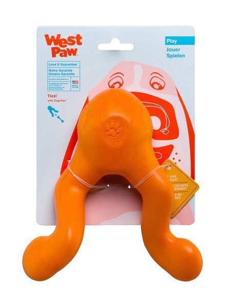 West Paw Tizzi Dog Toy іграшка для собак помаранчева, 18 см