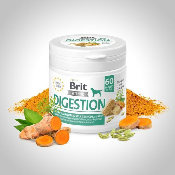 Brit Vitamins Digestion вітаміни для покращення травлення у собак, 60 табл 899 грн фото