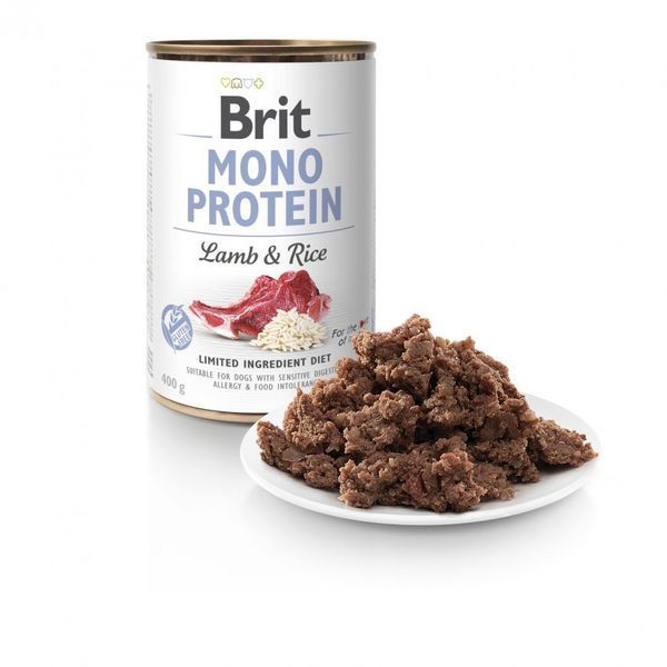 Brit Mono Protein Dog Lamb and Rice влажный корм с ягненком и рисом для собак, 400 гр