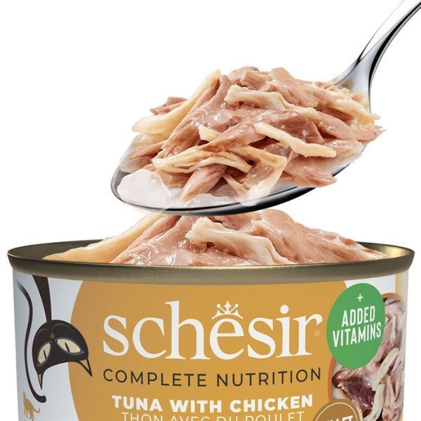 Schesir Tuna Chicken вологий корм для котів з тунцем та куркою, 85 гр 98 грн фото