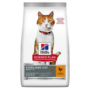 Hill's SP Feline Adult Sterilised Chicken сухий корм з куркою для стерилізованих котів 15 кг 7 614 грн фото