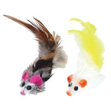 CattyMan Feather Mouse іграшка для котів, 4 см 39 грн фото