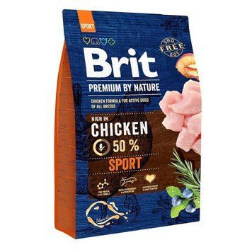 Brit Premium Sport сухий корм з куркою для собак, 3 кг 879 грн фото