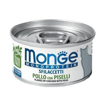 Monge Cat Wet Monoprotein Pollo вологий корм з куркою та горошком для котів 80 гр 71 грн фото