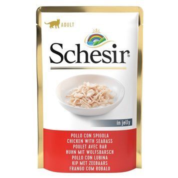 Schesir Chicken Seabass влажный корм для котов с курицей и окунем в желе, 85 гр 98 грн фото