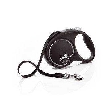 Flexi Black Design M рулетка для собак, стрічка 5 м, черный 774 грн фото