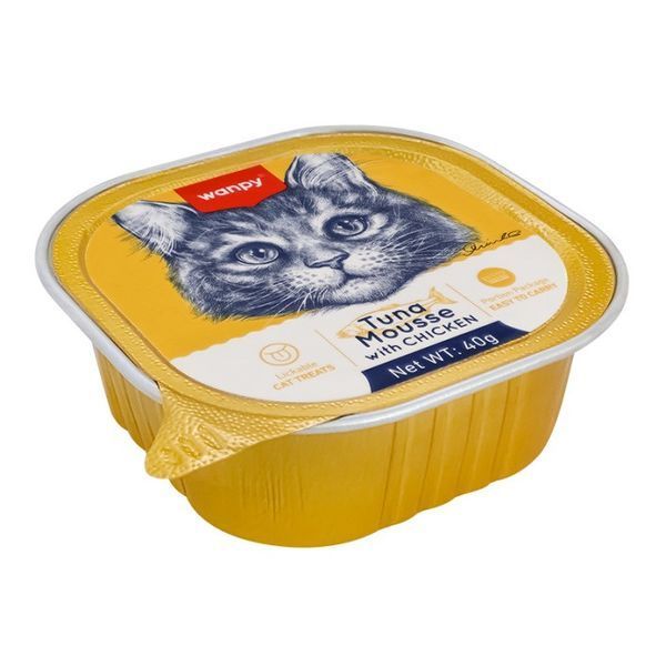 Wanpy Cat Tuna & Chicken Mousse вологий корм з тунцем та куркою для котів, 40 гр