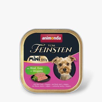Animonda Vom Feinsten Adult Mini вологий корм для собак малих порід з яловичиною та качкою, 100 гр