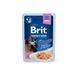 Brit Premium Delicate Fillets in Gravy Salmon For Sterilised влажный корм с лососем для стерилизованных котов, 85 гр 8595602570607 фото 1