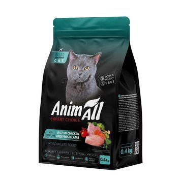 Animall Cat Sterilised Lamb сухий корм з куркою та ягням для стерилізованих котів, 400 гр 169 грн фото