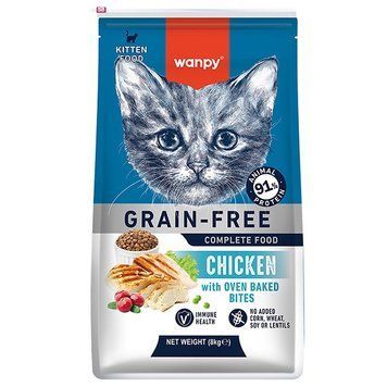 Wanpy Kitten GF Chicken сухий корм з куркою для кошенят, 8 кг 3 556 грн фото