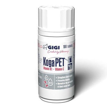 GiGi KogaPET витамины с антиоксидантным действием для собак и котов 100 табл 3 613 грн фото