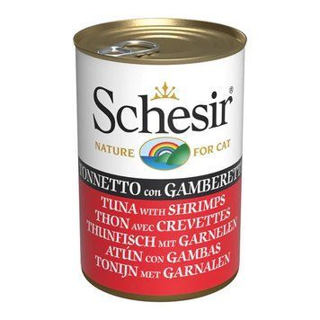 Schesir Tuna With Shrimps влажный корм для котов с тунцом и креветками, 140 гр 175 грн фото