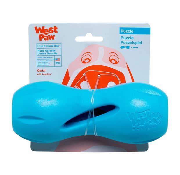 West Paw Quizl Treat Toy игрушка для собак голубая, 17 см