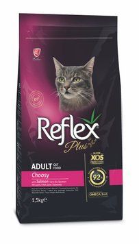 Reflex Plus Cat Adult Choosy Salmon сухой корм с лососем для привередливых котов, 1.5 кг 485 грн фото