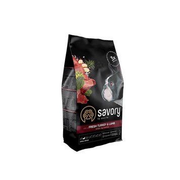 Savory Adult Small Breed Fresh Turkey & Lamb сухий корм з індичкою та ягнятком для собак дрібних порід 3 кг 1 393 грн фото