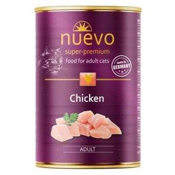 Nuevo Cat Chicken Sensitive вологий корм з куркою для котів при чутливому травленні, 400 г