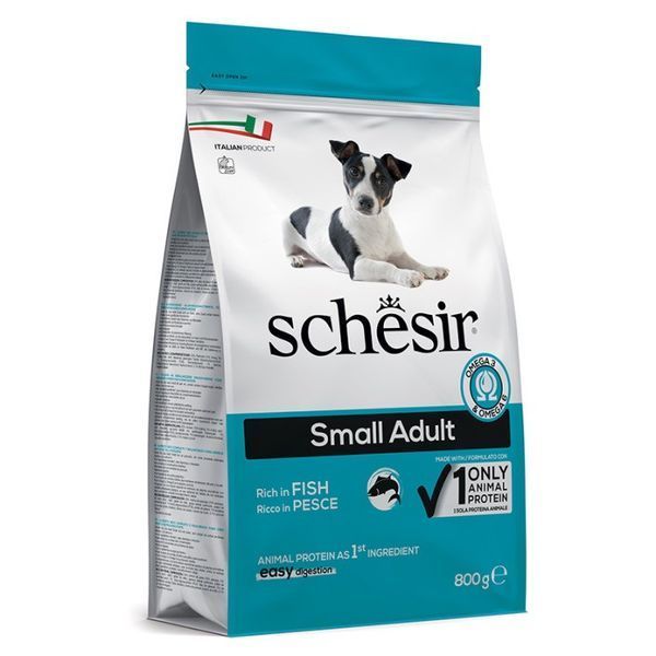 Schesir Dog Small Adult Fish сухой корм с рыбой для собак малых пород, 800 гр 404 грн фото