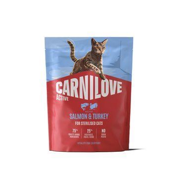 Carnilove Active Salmon & Turkey Sterilised сухий корм із лососем та індичкою для стерилізованих котів, 400 гр 479 грн фото