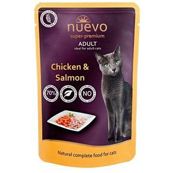 Nuevo Cat Chicken & Salmon вологий корм для котів з куркою та лососем, 85 г