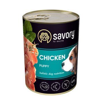 Savory Puppy Chicken вологий корм з куркою для цуценят 400 гр 190 грн фото
