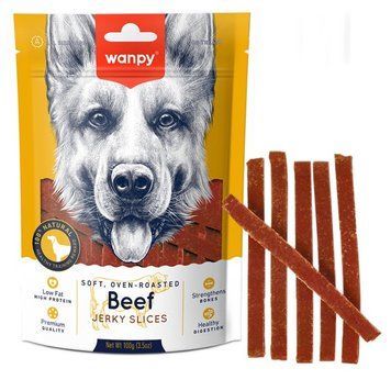 Wanpy Soft Beef Jerky Slices лакомство для собак с говядиной, 100 гр