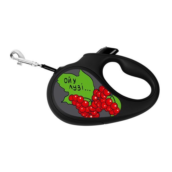 Waudog R-Leash M рулетка для собак з малюнком "Калина", стрічка, 5 м 685 грн фото