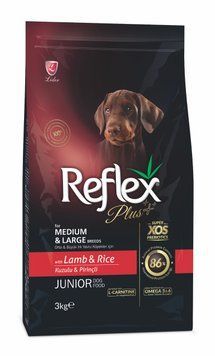 Reflex Plus Junior Medium & Large Breeds Lamb & Rice сухой корм с ягненком для щенят средних и крупных пород, 3 кг 790 грн фото