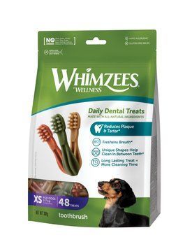 Whimzees Toothbrush XS лакомства для чистки зубов у собак малых пород, 48 шт